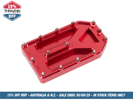 Aggressor Brake Pedal Pad – Red. Fits Touring 1980up, FL Softail 1986-2017 & Dyna Switchback 2012-2016