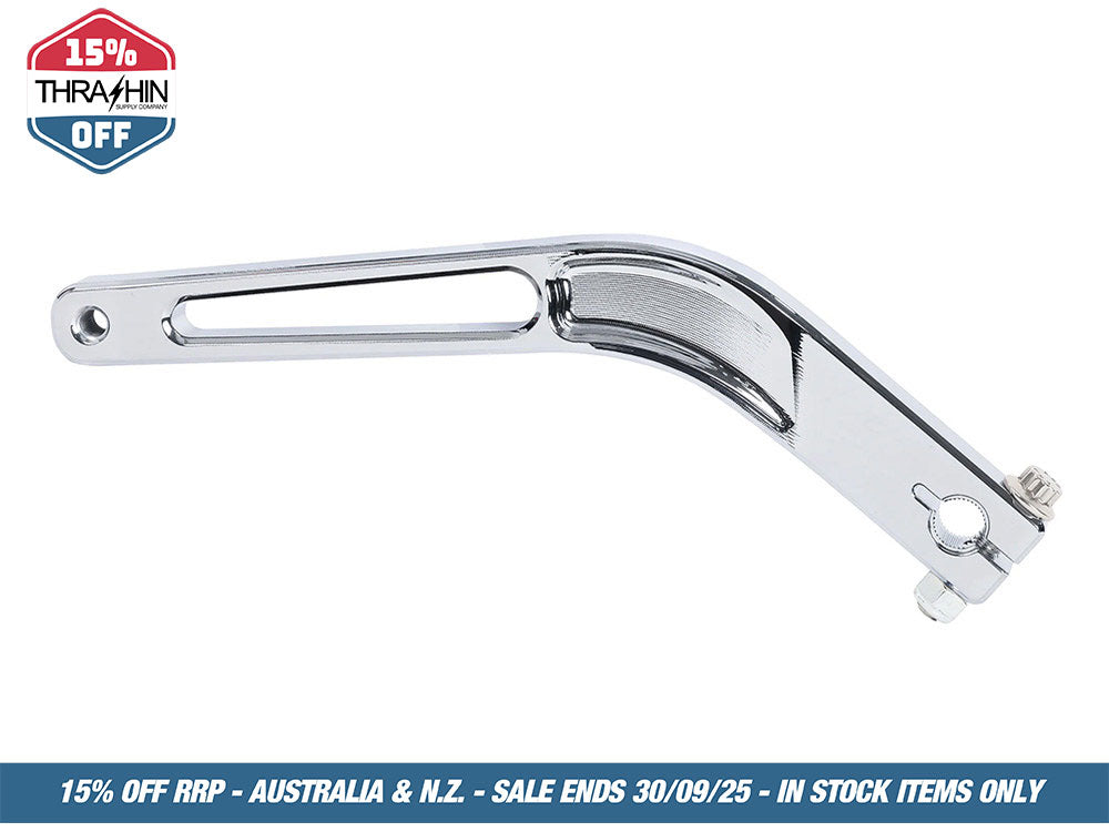1in. Shorter Shift Arm – Chrome. Fits Softail 2018up with Mid Controls