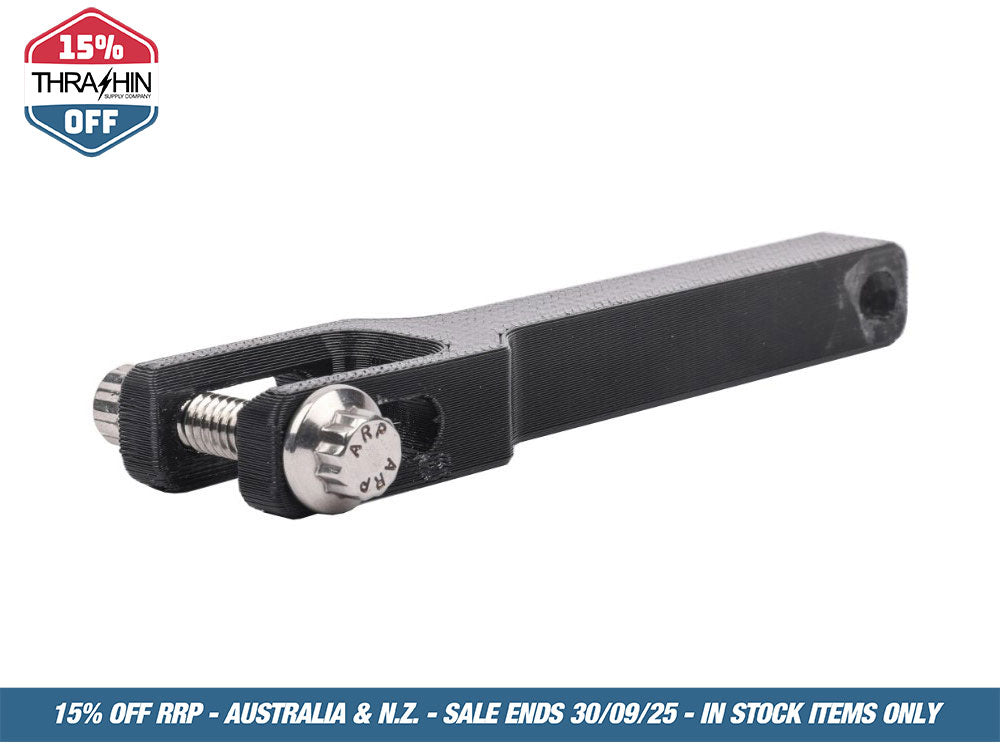 Thrashin Risers to Gauges Relocation Front Extension Bracket – Black. Fits Road Glide 2015up.