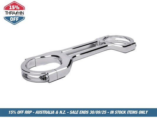 Billet Fork Brace – Chrome. Fits 49mm Dyna Mid-Glide 2006-2017.