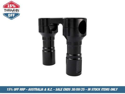 4in. Hole Shot Risers – Black. Fits 1in. Handlebar