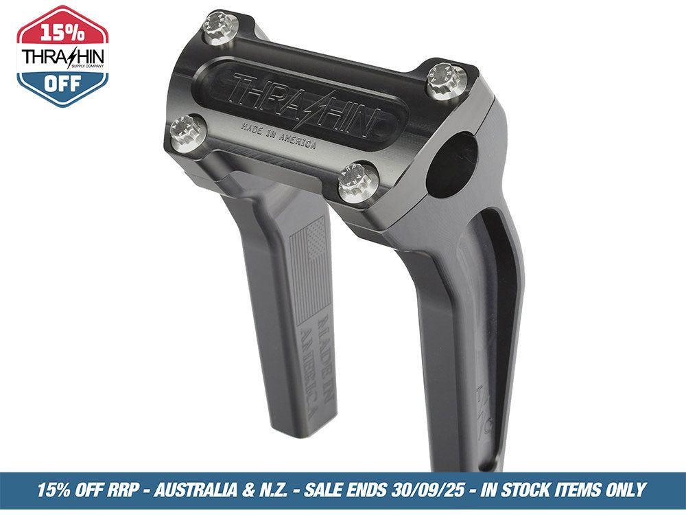 6.5in. Pull Back Thrashin Risers – Black. Fits 1in. Handlebar