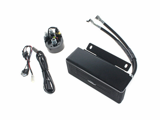 Fan Assisted Low Mount Oil Cooler Kit – Gloss Black. Fits Touring 2009-2016