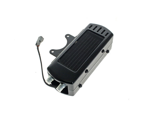 Fan Assisted Side Mount Oil Cooler Kit – Gloss Black. Fits Touring 1992-2008 and FXR 1992-1994