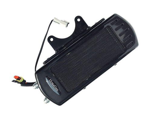 Fan Assisted Side Mount Oil Cooler Kit – Gloss Black. Fits Touring 2009-2016