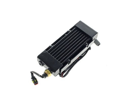 Fan Assisted Side Mount Oil Cooler Kit – Naked. Fits Softail 2018up with Harley-Davidson Branded Engine Guards