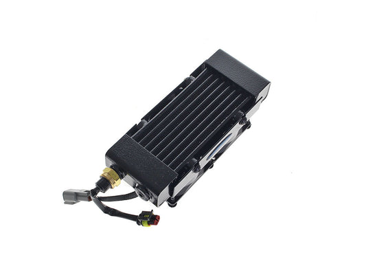 Fan Assisted Side Mount Oil Cooler Kit – Naked. Fits Touring 2017-2024 with Harley-Davidson Chopped Engine Guard