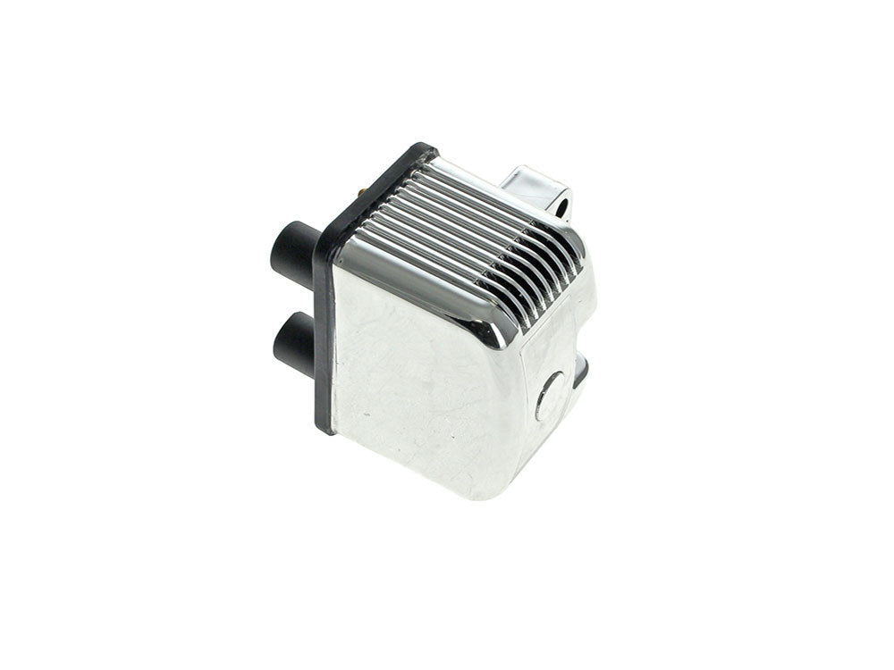 Ignition Coil – Chrome. Fits Big Twin 1970-1999 & Sportster 1971-2003 Models with Upgraded Single Fire Ignition