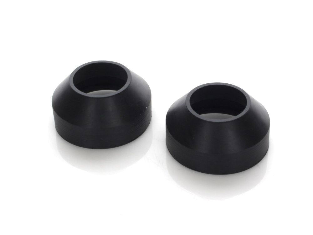 35mm Showa Forks Boots – Black. Fits H-D 1975-1987 with Narrow Glide Front End.