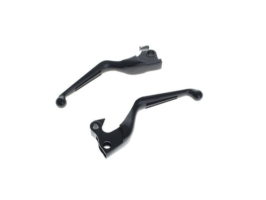 Slotted Hand Levers – Black. Fits Sportster 2014-2021