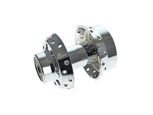 Front Wheel Hub – Chrome. Fits FX Softail 2000-2006 & Dyna Wide Glide 2000-2005 Models with Single Disc Rotor & 3/4in. Axle