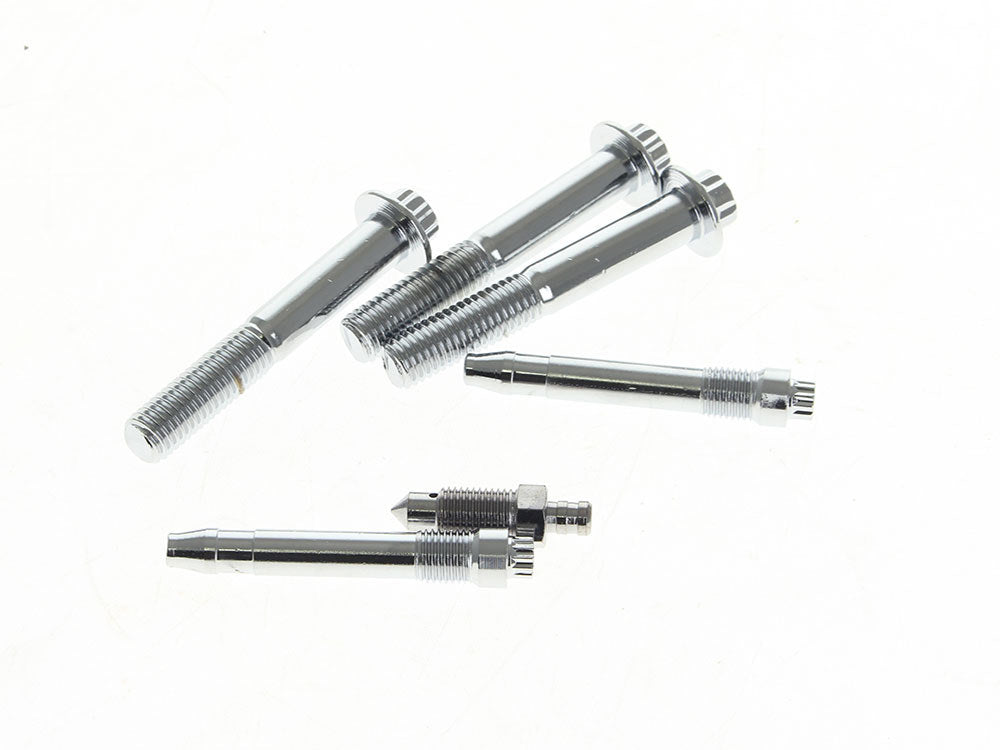 Caliper Mount Bolt & Washer Kit – Chrome. Fits Front on FX, FL & Sportster 2000-2007 & V-Rod 2002-2005.