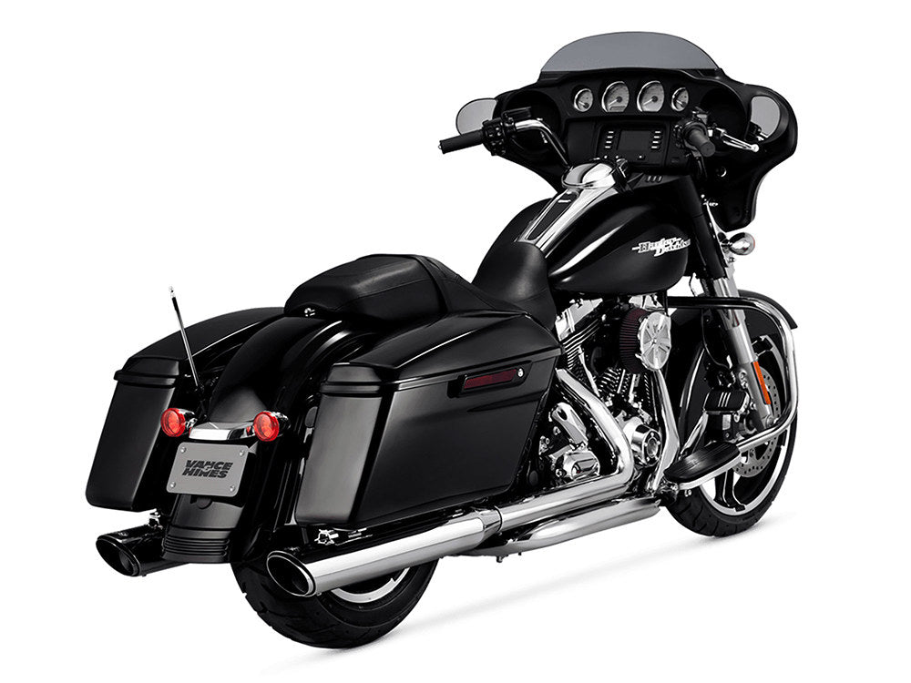 4in. Twin Slash Round Slip-On Mufflers – Chrome. Fits Touring 2017up