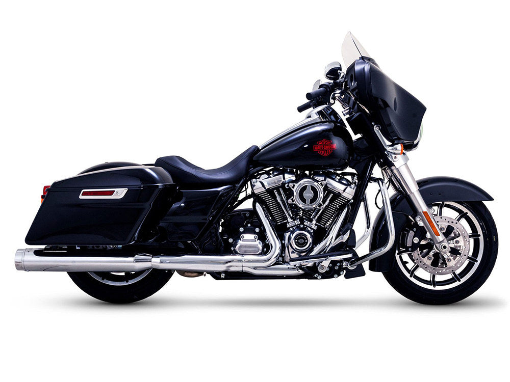 4.5in. Torquer 450 Slip-On Mufflers – Chrome with Chrome End Caps. Fits Touring 2017up