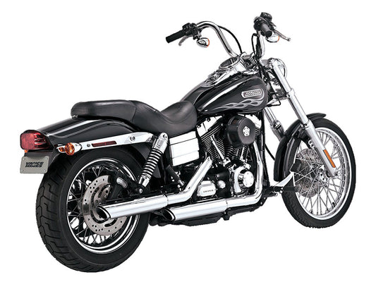 3in. Twin Slash Slip-On Mufflers – Chrome. Fits Dyna 1995-2017