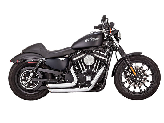 Shortshots Staggered Exhaust – Chrome. Fits Sportster 2004-2013