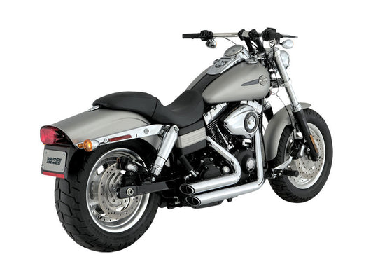 Shortshots Staggered Exhaust – Chrome. Fits Dyna 2006-2017