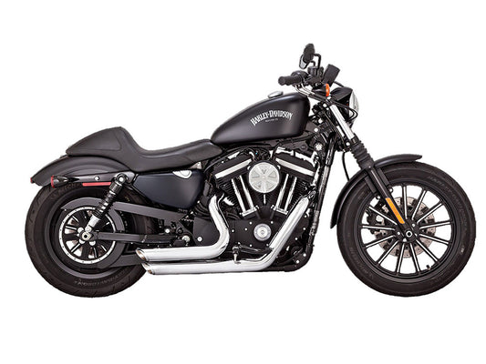 Shortshots Staggered Exhaust – Chrome. Fits Sportster 2014-2021