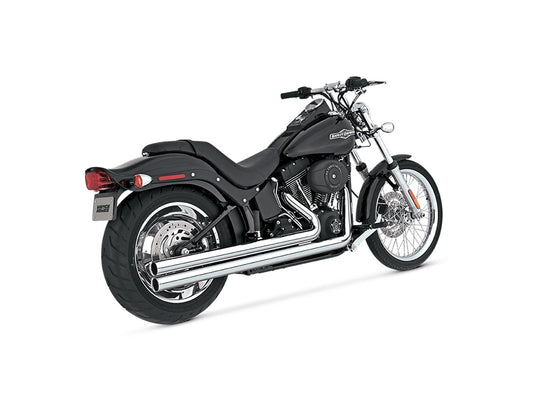 Big Shots Long Exhaust – Chrome. Fits Softail 1986-2017 Non-240 Tyre Models