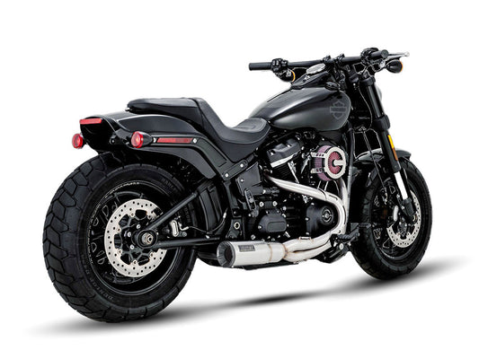 Hi-Output 2-into-1 Exhaust – Stainless Steel. Fits Softail 2018-2024 Non-240 Tyre Models