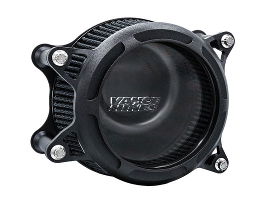 VO2 Insight Air Cleaner Kit – Wrinkle Black. Fits Softail 2000-2015, Dyna 1999-2017, Touring 1999-2007 with CV Carb or Cable Operated Delphi EFI