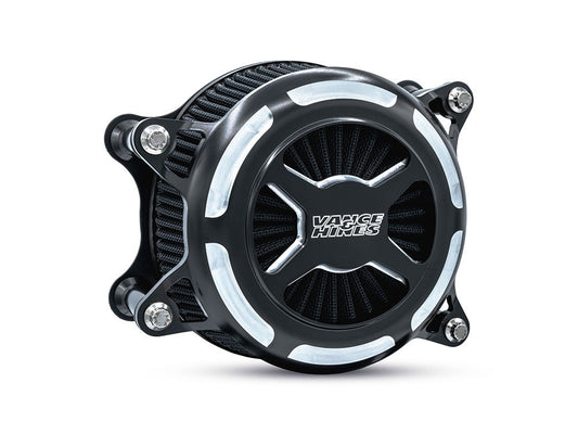 VO2 X Air Cleaner Kit – Black Contrast. Fits CVO Touring 2023up, Street Glide & Road Glide 2024up, Touring 2025up & Softail 2025up