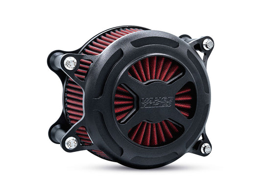 VO2 X Air Cleaner Kit – Wrinkle Black. Fits CVO Touring 2023up, Street Glide & Road Glide 2024up, Touring 2025up & Softail 2025up