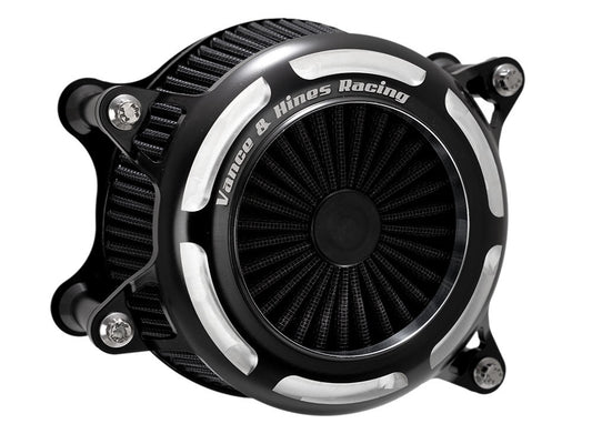 VO2 Onyx Air Cleaner Kit – Black Contrast Cut. Fits CVO Touring 2023up, Street Glide & Road Glide 2024up, Touring 2025up & Softail 2025up