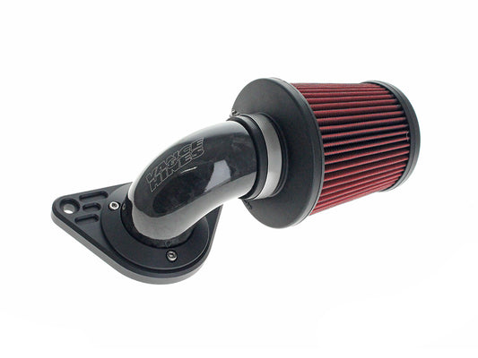 90deg VO2 Falcon XL Air Cleaner Kit – Gloss Forged Carbon Fiber. Fits Softail 2000-2015, Dyna 1999-2017, Touring 1999-2007 with CV Carb or Cable Operated Delphi EFI