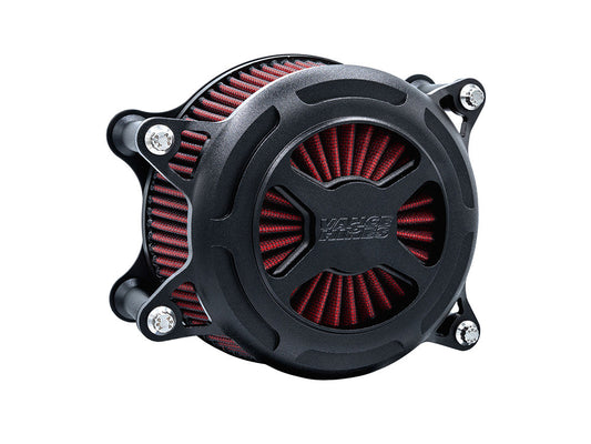 VO2 X Air Cleaner Kit – Wrinkle Black. Fits Touring 2008-2016, Softail 2016-2017, CVO Softail 2011-2017 & Dyna Low Rider S 2016-2017 with Throttle-by-Wire