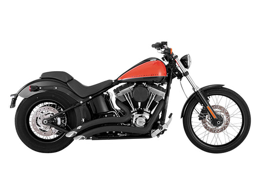 Big Radius Exhaust – Black. Fits Softail 1986-2017 Non-240 Tyre Models