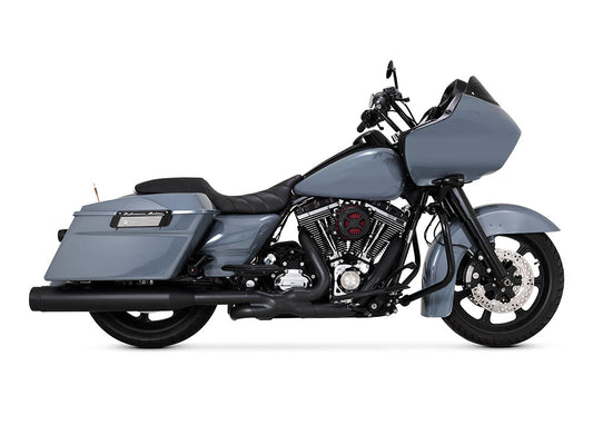 Power Duals Right Side Tuck & Under Headers – Black. Fits Touring 2009-2016