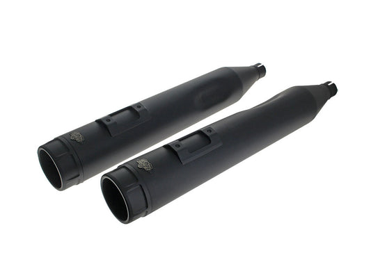 4.5in. Torquer 450 Slip-On Mufflers – Black with Black End Caps. Fits Touring 1995-2016