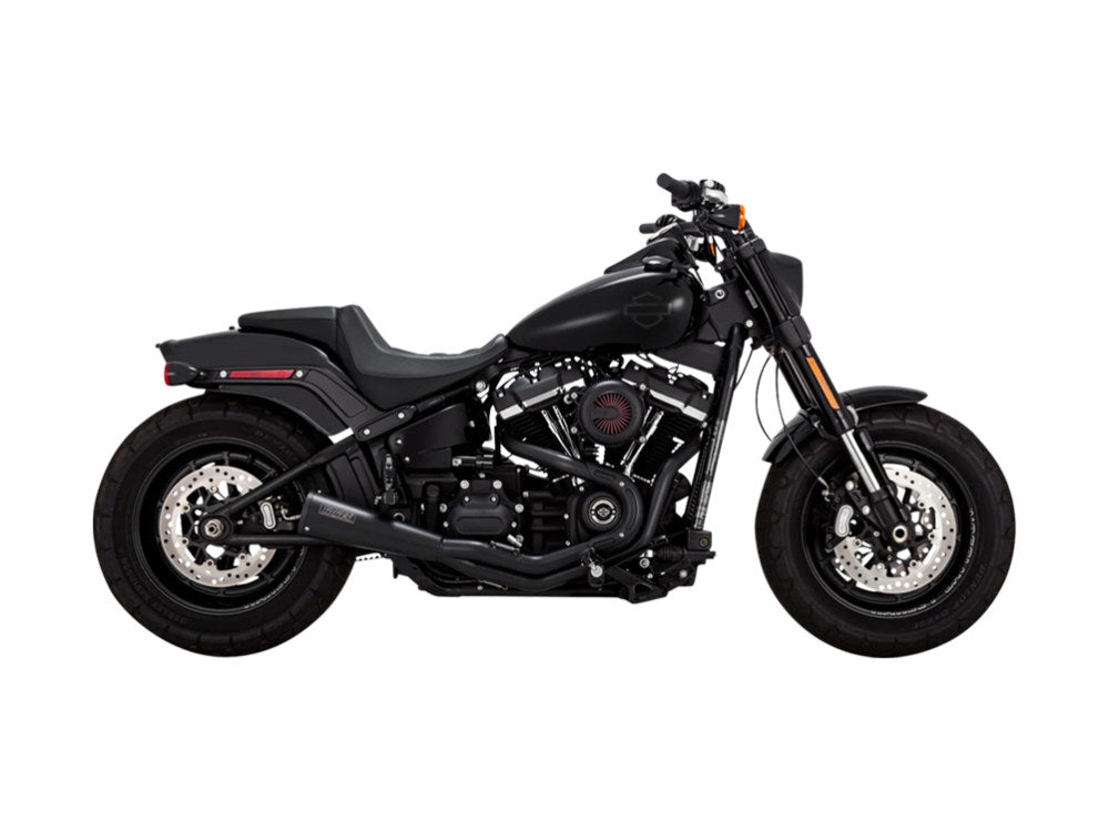 2-into-1 Upsweep Exhaust – Black. Fits Softail 2018-2024 Non-240 Tyre Models