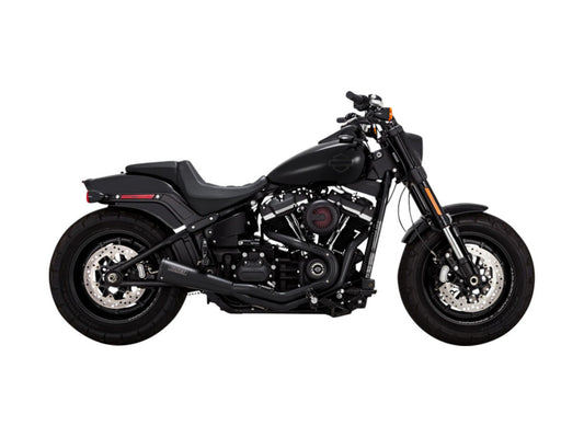 2-into-1 Upsweep Exhaust – Black. Fits Softail 2018-2024 Non-240 Tyre Models
