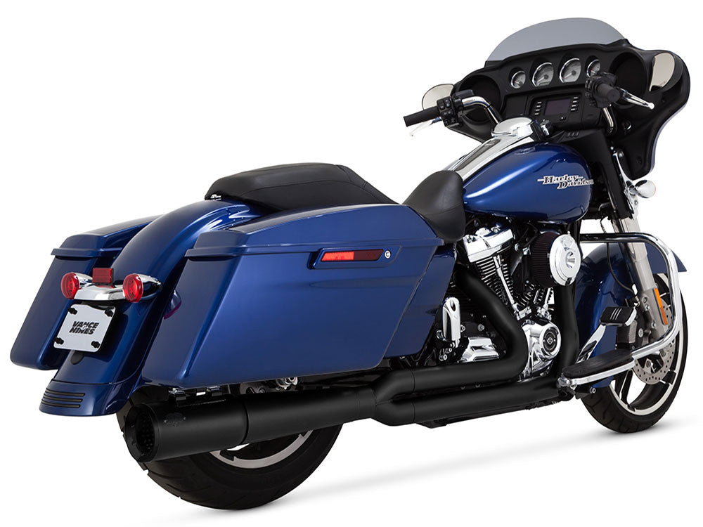 Pro Pipe 2-into-1 Exhaust – Black. Fits Touring 2017up