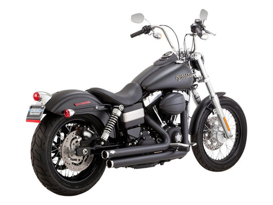 Big Shots Staggered Exhaust – Black. Fits Dyna 2006-2017