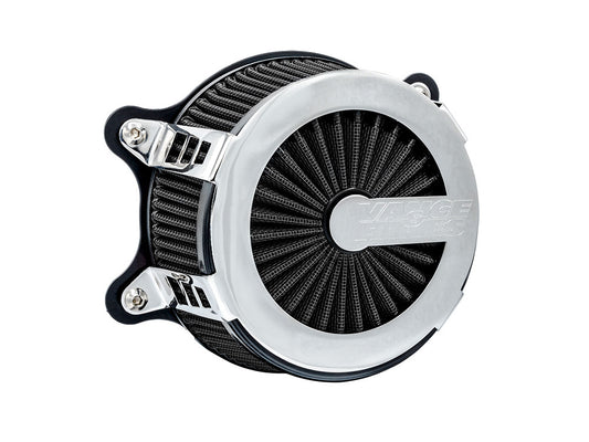 VO2 Cage Fighter Air Cleaner Kit – Chrome. Fits Touring 2017-2024 & Softail 2018-2024