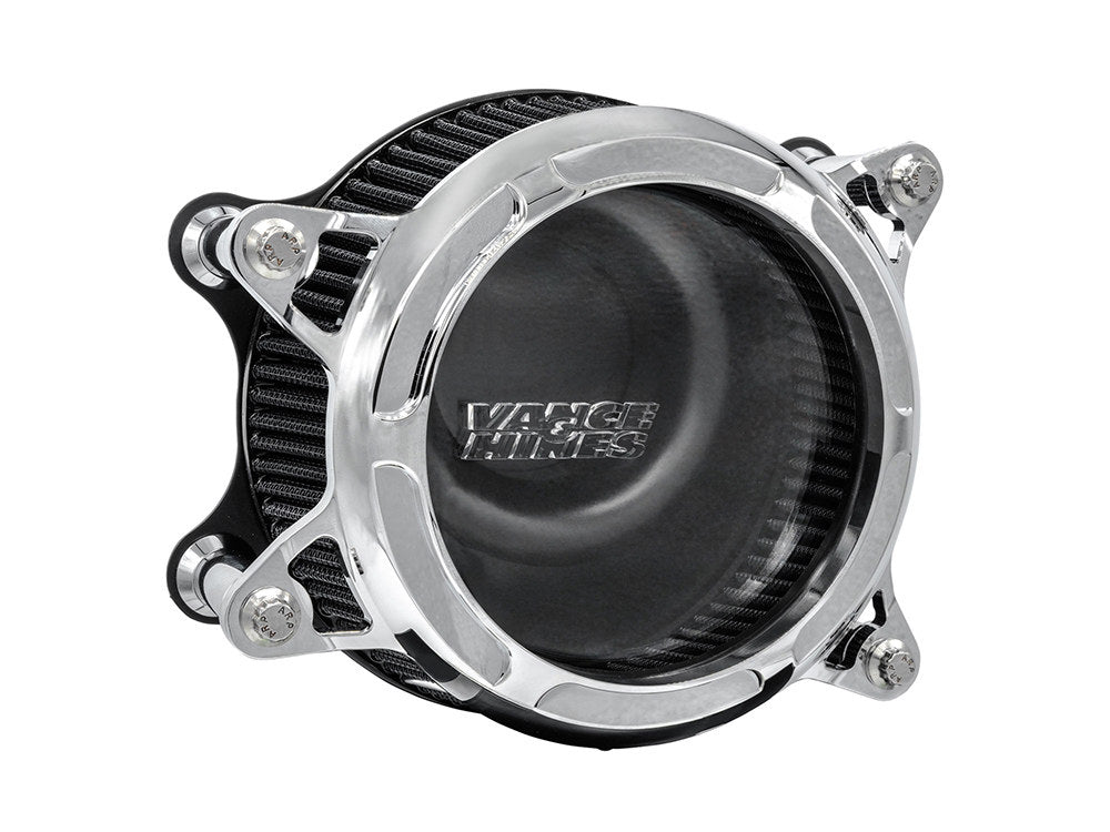 VO2 Insight Air Cleaner Kit – Chrome. Fits Softail 2000-2015, Dyna 1999-2017, Touring 1999-2007 with CV Carb or Cable Operated Delphi EFI