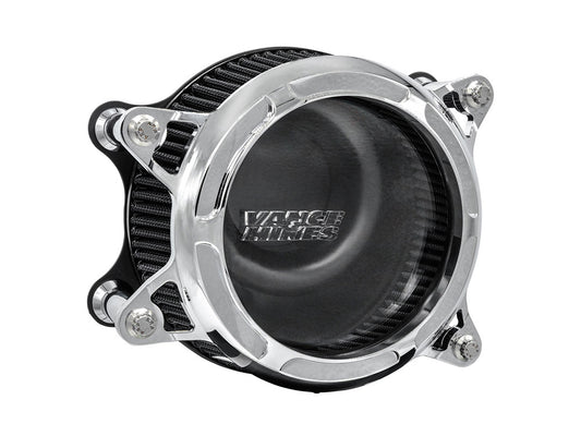 VO2 Insight Air Cleaner Kit – Chrome. Fits Softail 2000-2015, Dyna 1999-2017, Touring 1999-2007 with CV Carb or Cable Operated Delphi EFI