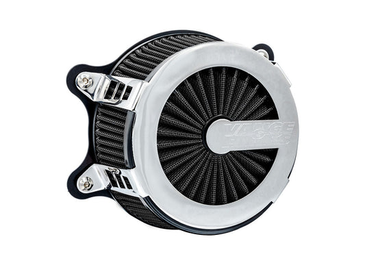 VO2 Cage Fighter Air Cleaner Kit – Chrome. Fits CVO Touring 2023up, Street Glide & Road Glide 2024up, Touring 2025up & Softail 2025up