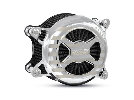 VO2 America Air Cleaner Kit – Chrome. Fits CVO Touring 2023up, Street Glide & Road Glide 2024up, Touring 2025up & Softail 2025up