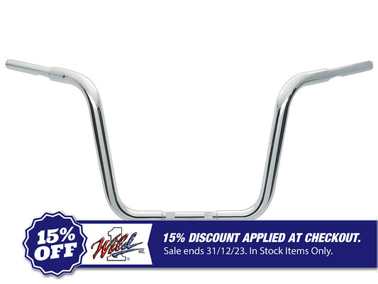 12-1/2in. x 1-1/4in. Chubby Ape Hanger Handlebar – Chrome.