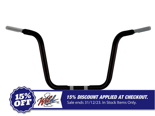 12-1/2in. x 1-1/4in. Chubby Ape Hanger Handlebar – Gloss Black.