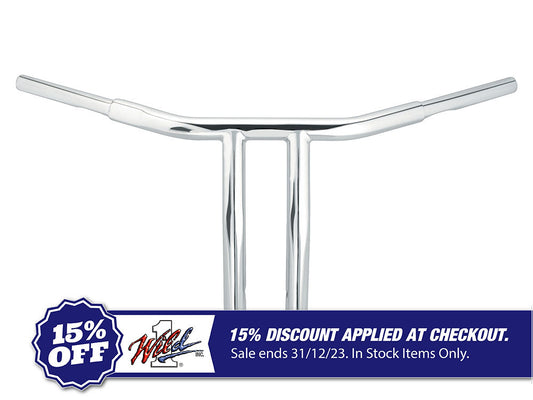 10in. x 1-1/4in. Chubby Drag T-Bar Handlebar – Chrome.