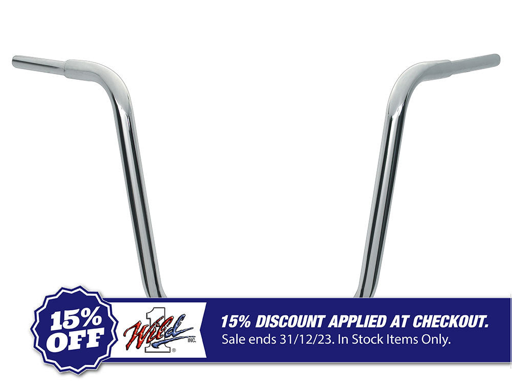 16in. x 1-1/4in. Chubby Ape Hanger Handlebar – Chrome.