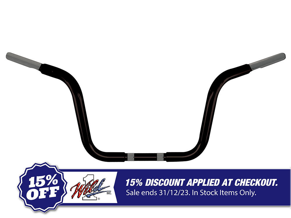 10in. x 1-1/4in. Chubby Ape Hanger Handlebar – Gloss Black.