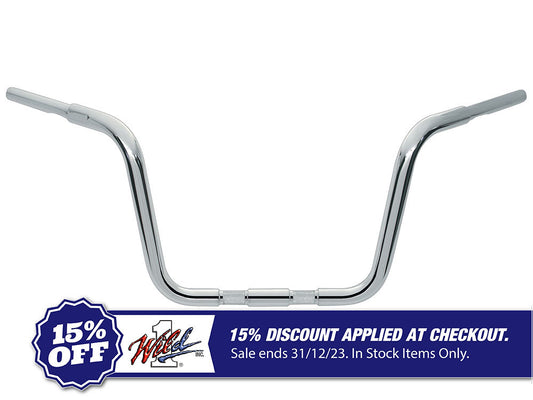 12-1/2in. x 1-1/4in. Chubby Springer Ape Hanger Handlebar – Chrome. Fits OEM Softail Springer 1988up.