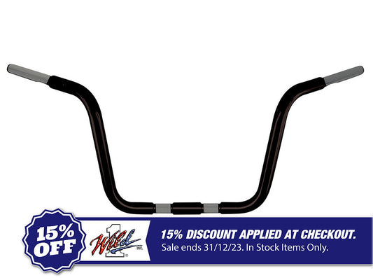 12-1/2in. x 1-1/4in. Chubby Springer Ape Hanger Handlebar – Gloss Black. Fits OEM Softail Springer 1988up.