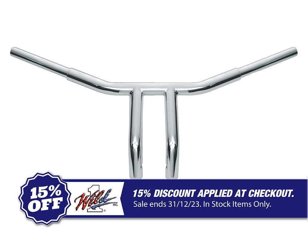 5in. x 1-1/4in. Chubby Low Profile Drag T-Bar – Chrome.